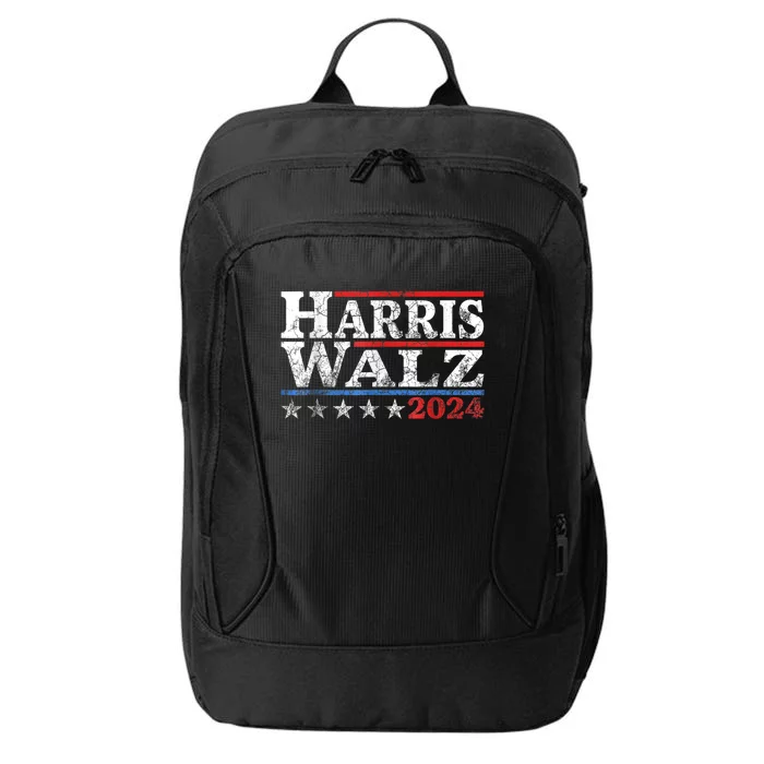 Harris Waltz 2024 Retro Stripe Kamala Harris Tim Waltz24 City Backpack