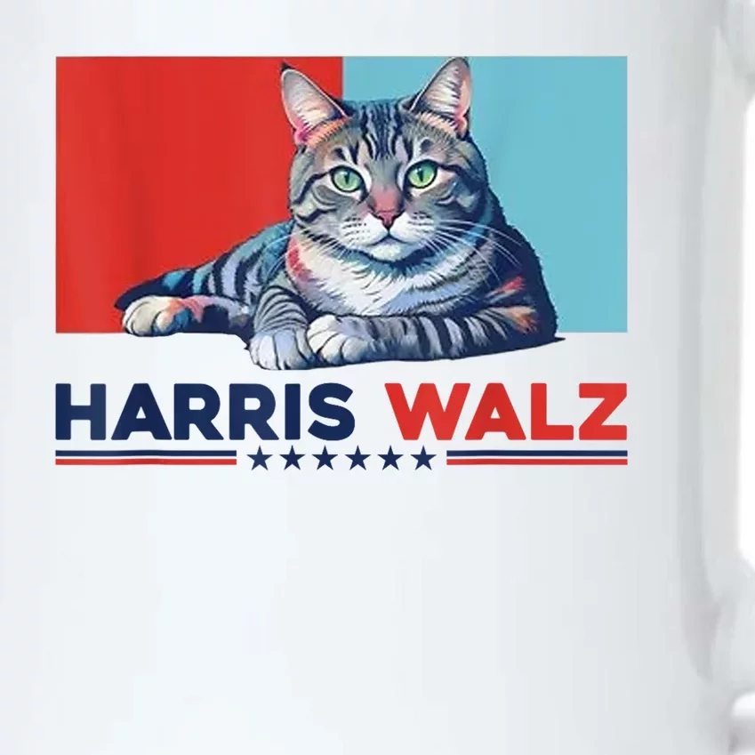 Harris Walz 2024 Funny Cat Election Kamala Harris Black Color Changing Mug