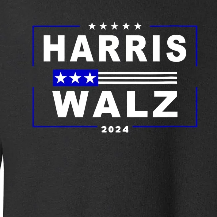 Harris Waltz 2024 President Election Kamala Harris Tim Waltz Toddler Sweatshirt