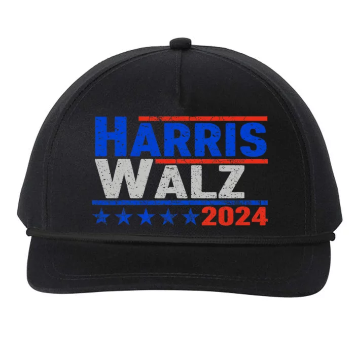 Harris Waltz 2024 Election Kamala Harris Tim Waltz 2024 Snapback Five-Panel Rope Hat