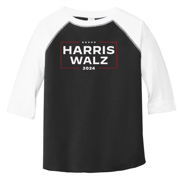 Harris Walz 2024 Retro Vintage Vote President Vp Waltz Toddler Fine Jersey T-Shirt