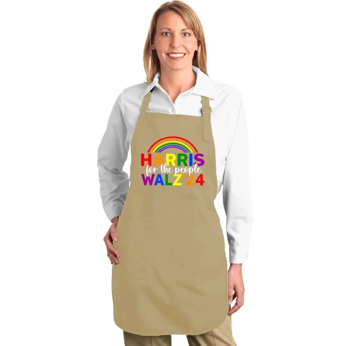 Harris Waltz 2024 For The People Lgbt Kamala Harris Full-Length Apron With Pocket