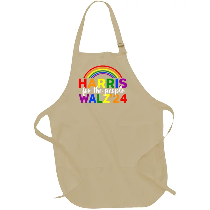 Harris Waltz 2024 For The People Lgbt Kamala Harris Full-Length Apron With Pocket