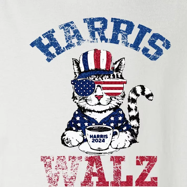 Harris Waltz 2024 Election Cat Kamala Harris Coffee Tim Walz Toddler Long Sleeve Shirt