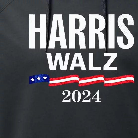 Harris Walz 2024 President Vp Waltz Kamala Harris Tim Walz Premium Performance Fleece Hoodie