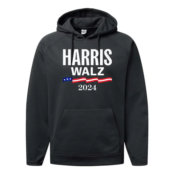 Harris Walz 2024 President Vp Waltz Kamala Harris Tim Walz Premium Performance Fleece Hoodie