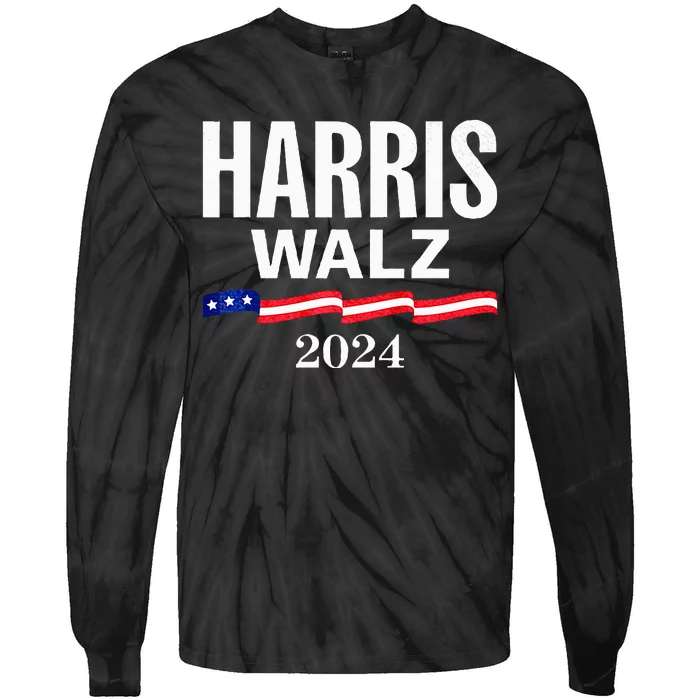 Harris Walz 2024 President Vp Waltz Kamala Harris Tim Walz Premium Tie-Dye Long Sleeve Shirt