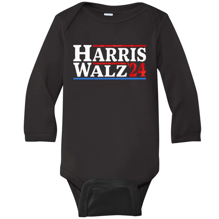 Harris Walz 2024 Election Kamala Harris Tim Waltz 2024 Baby Long Sleeve Bodysuit