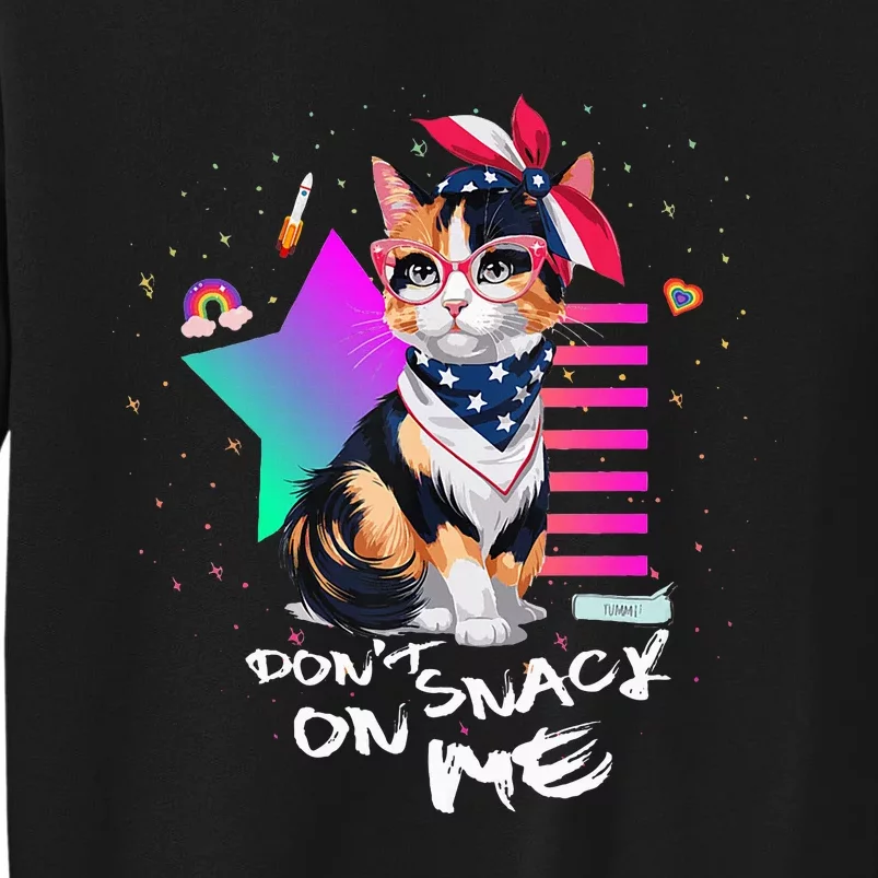 Harris Walz 2024 Support DonT Snack On Me Cat Sweatshirt