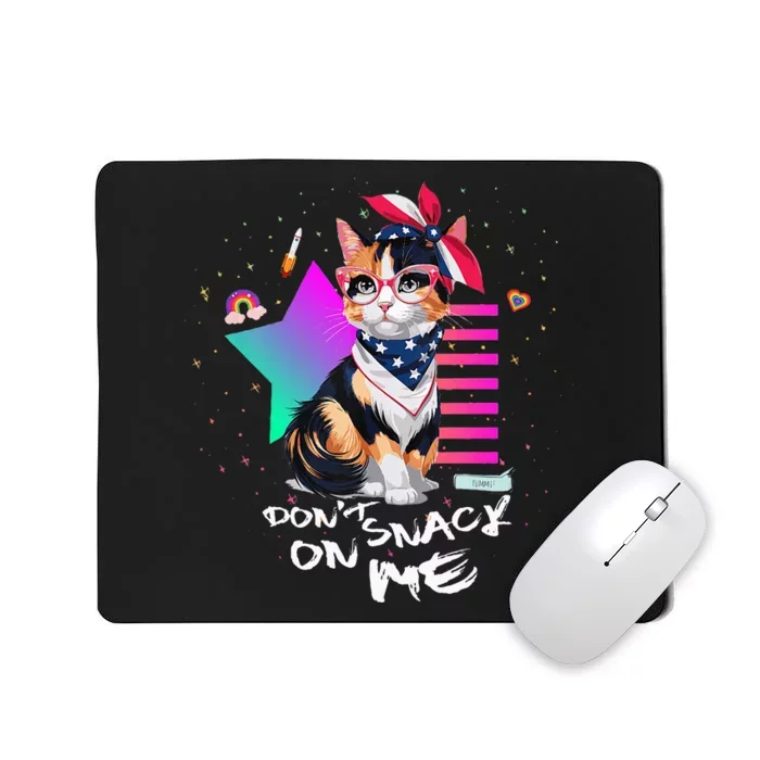 Harris Walz 2024 Support DonT Snack On Me Cat Mousepad