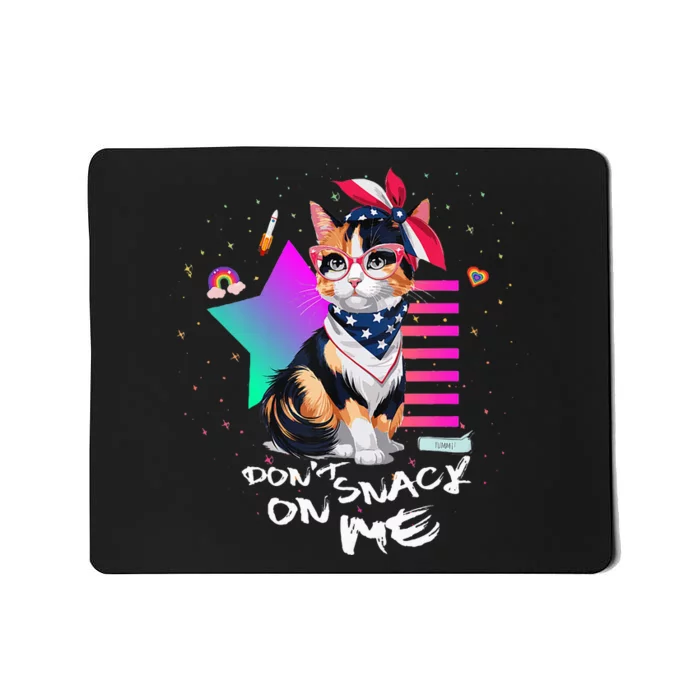 Harris Walz 2024 Support DonT Snack On Me Cat Mousepad