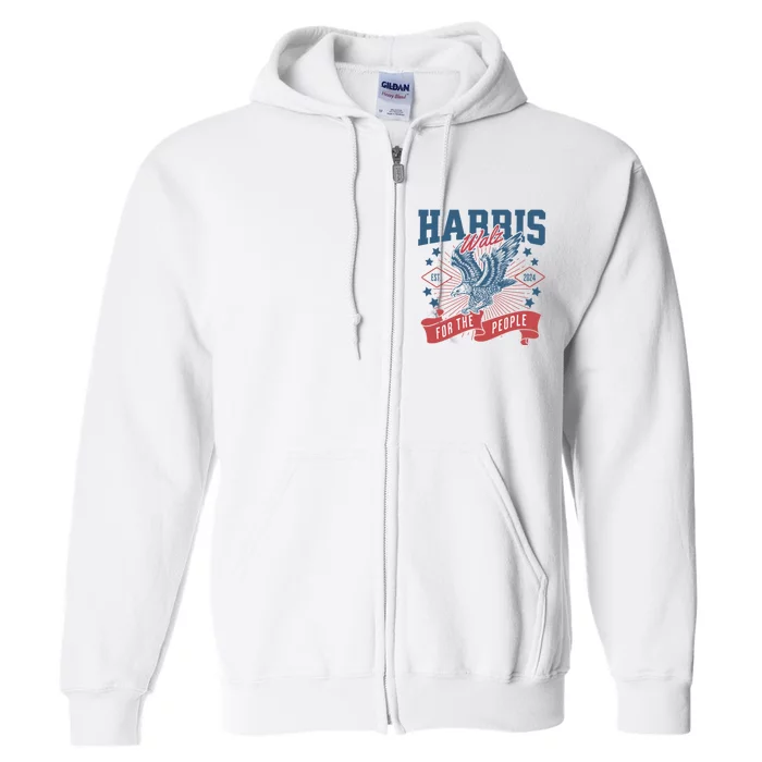 Harris Walz 2024 Election President Kamala Harris Tim Waltz Full Zip Hoodie