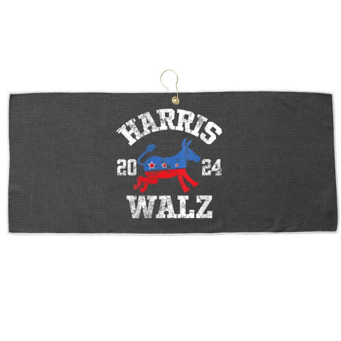 Harris Walz 2024 Election Kamala Harris Tim Waltz 2024 Large Microfiber Waffle Golf Towel