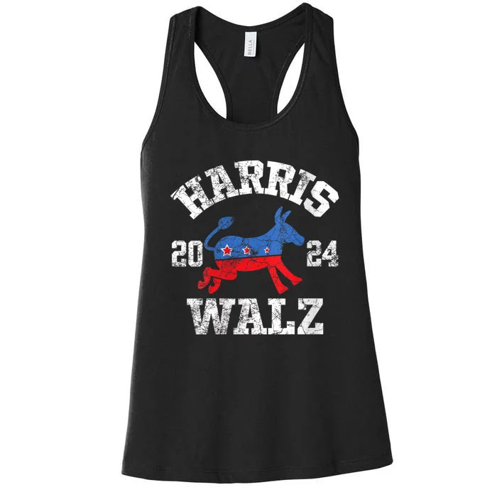 Harris Walz 2024 Election Kamala Harris Tim Waltz 2024 Women's Racerback Tank