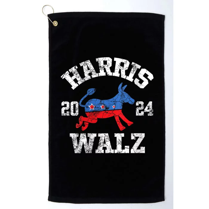 Harris Walz 2024 Election Kamala Harris Tim Waltz 2024 Platinum Collection Golf Towel