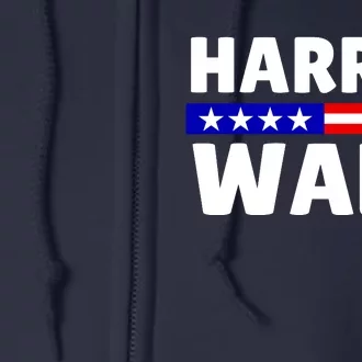 Harris Walz 2024 Election Logo Full Zip Hoodie