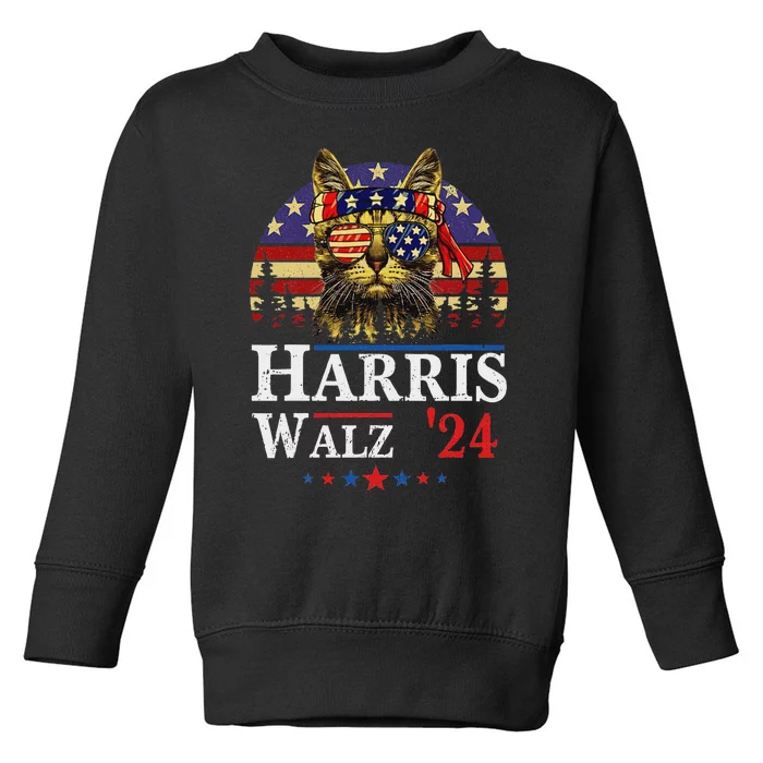 Harris Waltz 2024 Election Kamala Harris Tim Waltz 2024 Toddler Sweatshirt