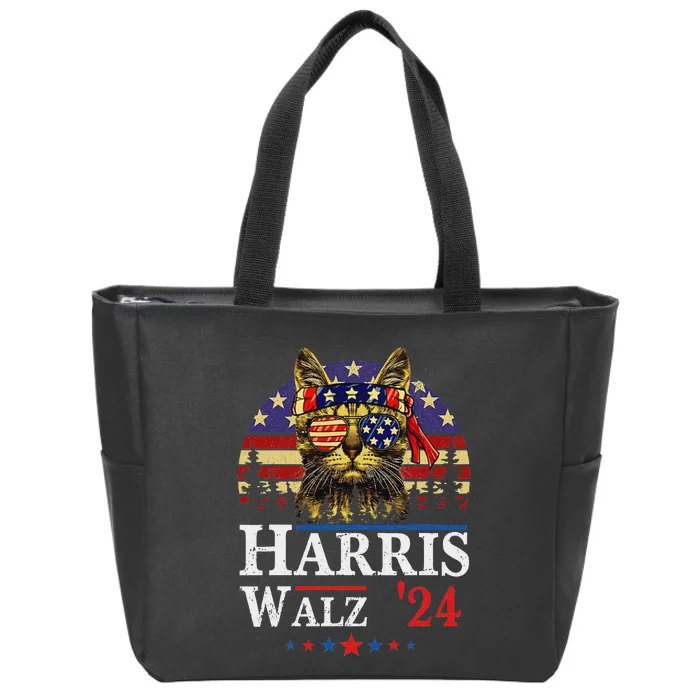 Harris Waltz 2024 Election Kamala Harris Tim Waltz 2024 Zip Tote Bag