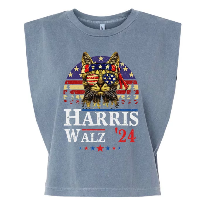 Harris Waltz 2024 Election Kamala Harris Tim Waltz 2024 Garment-Dyed Women's Muscle Tee