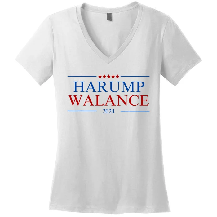 Harump Wallace 2024 Women's V-Neck T-Shirt