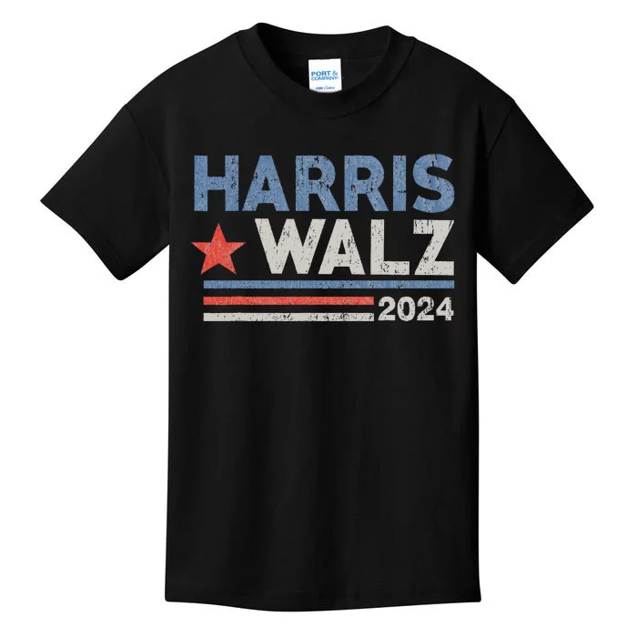 Harris Waltz 2024 Election Kamala Harris Tim Waltz Kids T-Shirt