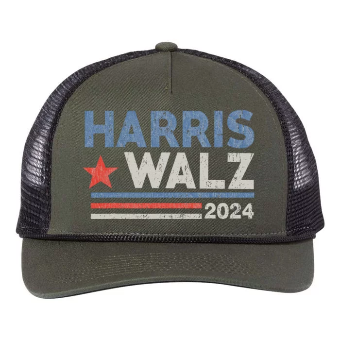 Harris Waltz 2024 Election Kamala Harris Tim Waltz Retro Rope Trucker Hat Cap