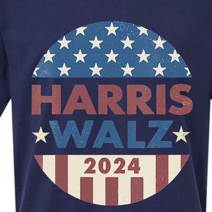 Harris Walz 2024 Kamala Harris 2024 Tim Walz 2024 Usa Flag Sueded Cloud Jersey T-Shirt