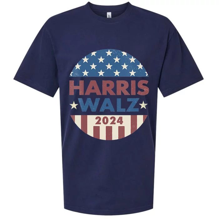 Harris Walz 2024 Kamala Harris 2024 Tim Walz 2024 Usa Flag Sueded Cloud Jersey T-Shirt