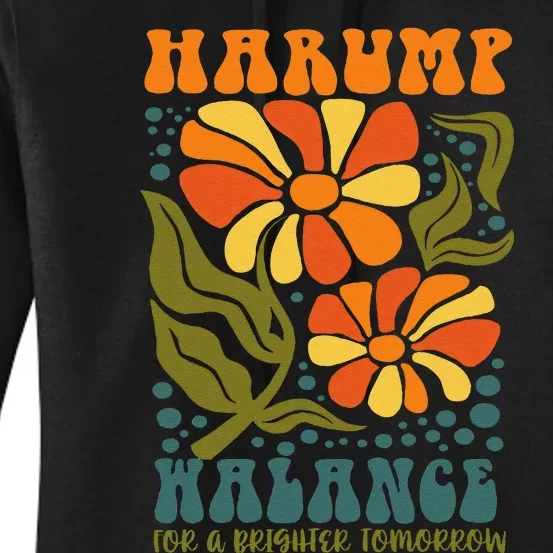 Harump Wallace 2024 Harris Trump Walz Vance Funny Women's Pullover Hoodie