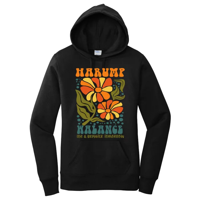 Harump Wallace 2024 Harris Trump Walz Vance Funny Women's Pullover Hoodie