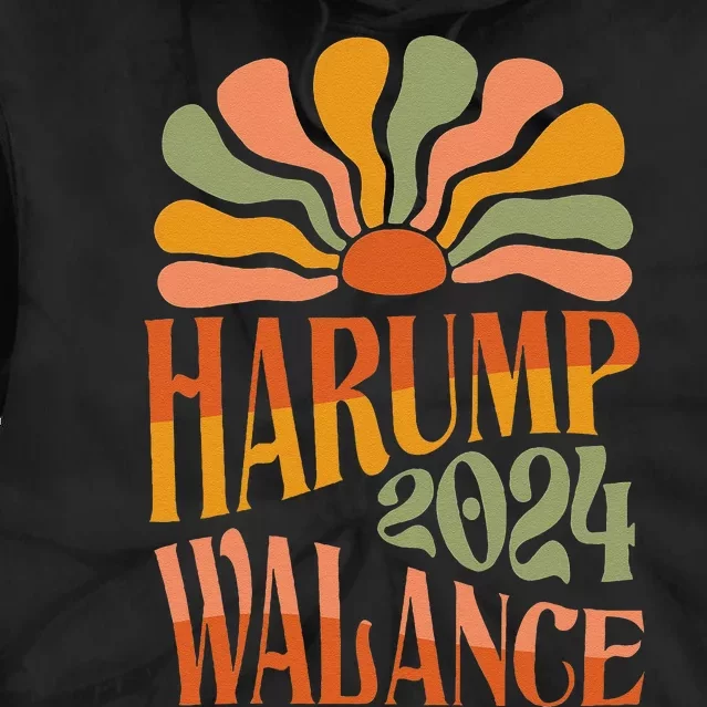 Harump Wallace 2024 Harris Trump Walz Vance Funny Tie Dye Hoodie