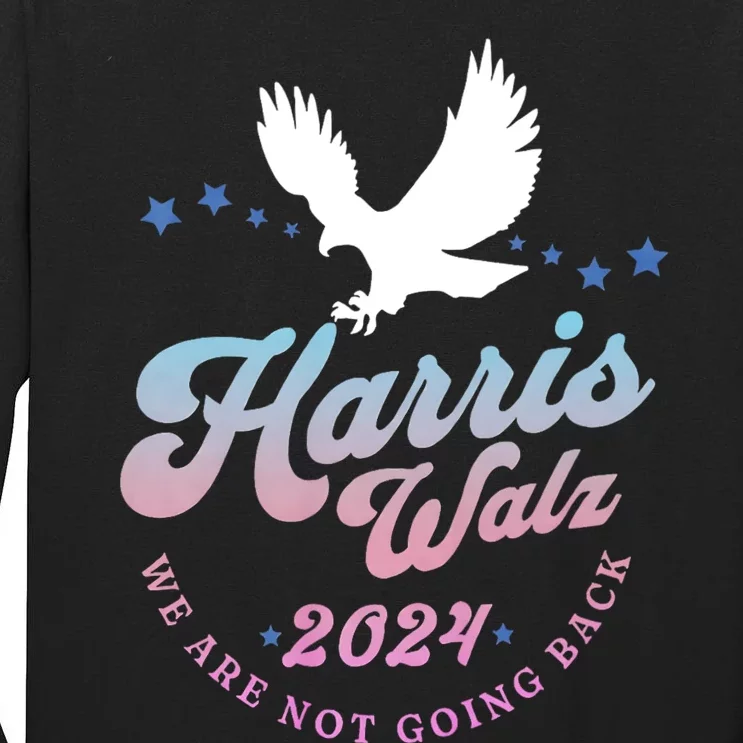 Harris Walz 2024 Election Vote Blue Kamala Walz 2024 Tall Long Sleeve T-Shirt