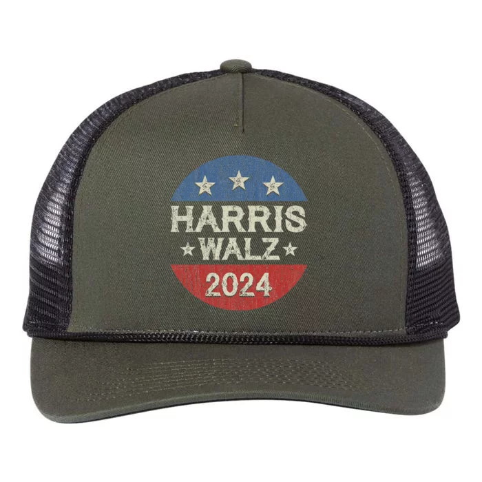 Harris Waltz 2024 Election Kamala Harris Tim Waltz 2024 Retro Rope Trucker Hat Cap