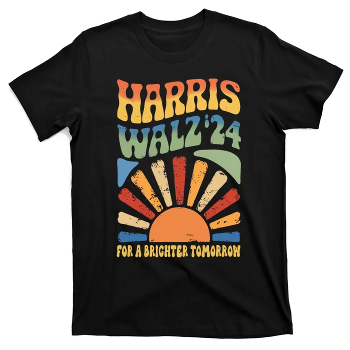 Harris Waltz 2024 For A Brighter Tomorrow Boho Aesthetic T-Shirt