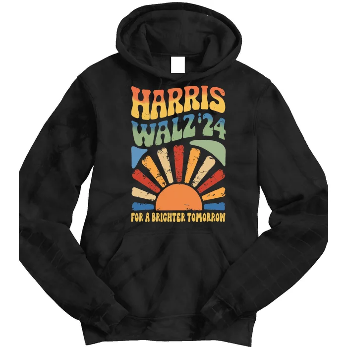 Harris Waltz 2024 For A Brighter Tomorrow Boho Aesthetic Tie Dye Hoodie