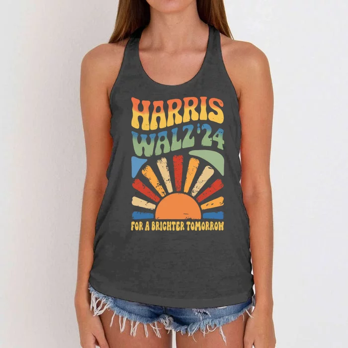 Harris Waltz 2024 For A Brighter Tomorrow Boho Aesthetic Women's Knotted Racerback Tank