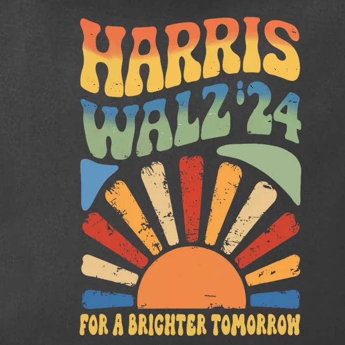 Harris Waltz 2024 For A Brighter Tomorrow Boho Aesthetic Zip Tote Bag