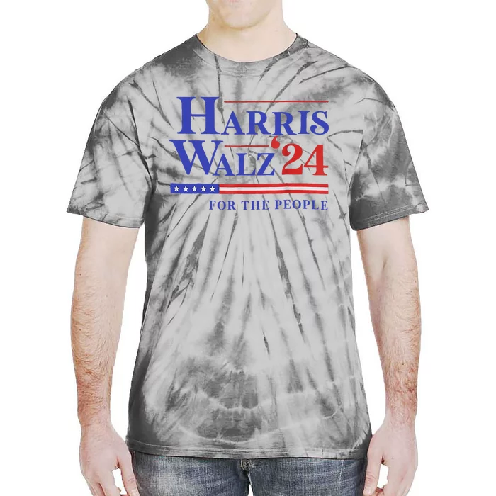 Harris Waltz 2024 For The People Cat Lady Kamala Harris Tie-Dye T-Shirt