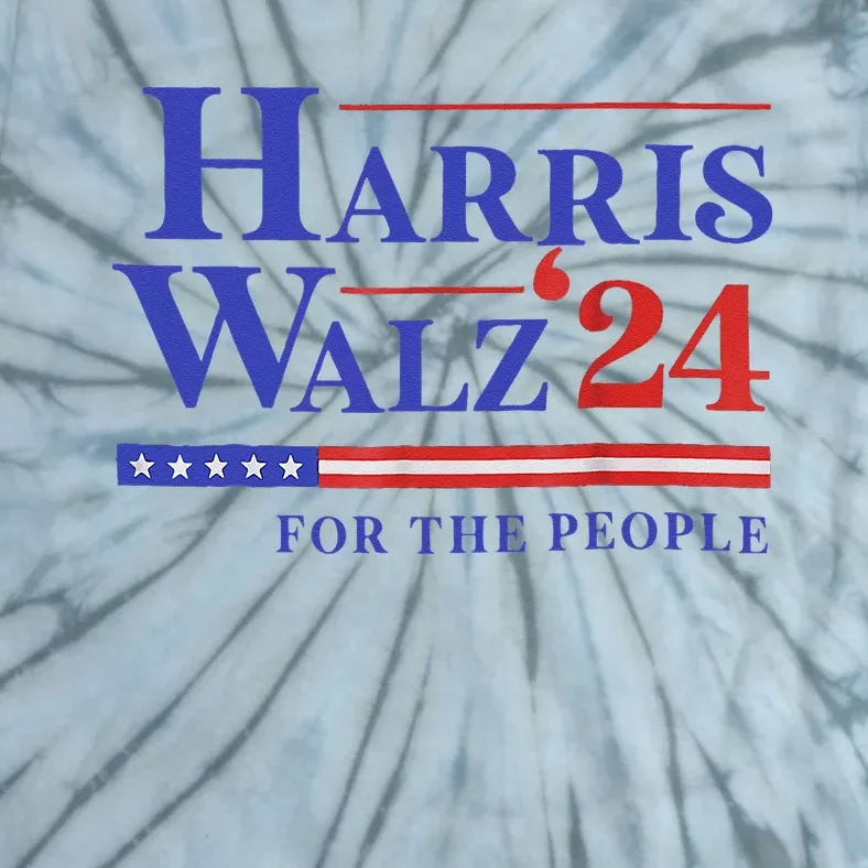 Harris Waltz 2024 For The People Cat Lady Kamala Harris Tie-Dye T-Shirt