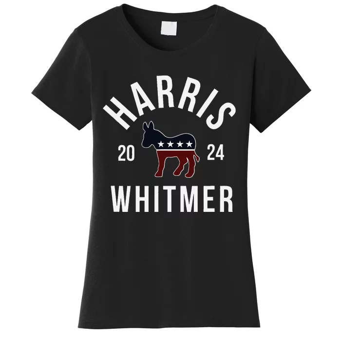 Harris Whitmer 2024 Vote Kamala Harris Gretchen Whitmer 24 Women's T-Shirt