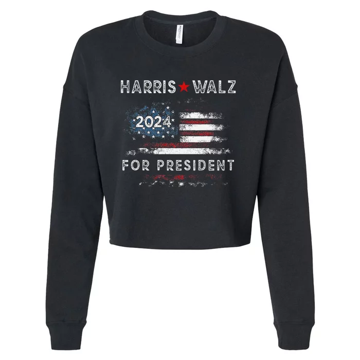 Harris Waltz 2024 Usa Harris Walz 2024 Cropped Pullover Crew