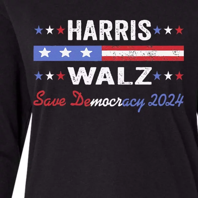 Harris Waltz 2024 We Are Not Going Back Kamala Harris Waltz Womens Cotton Relaxed Long Sleeve T-Shirt