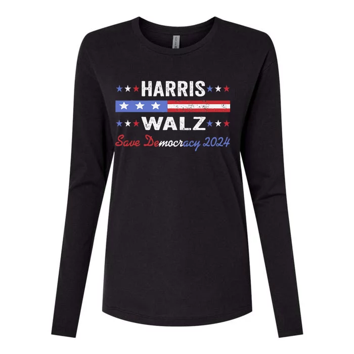 Harris Waltz 2024 We Are Not Going Back Kamala Harris Waltz Womens Cotton Relaxed Long Sleeve T-Shirt