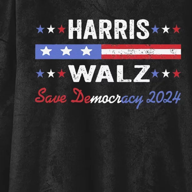 Harris Waltz 2024 We Are Not Going Back Kamala Harris Waltz Hooded Wearable Blanket