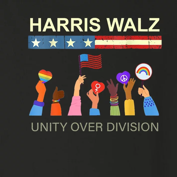 Harris Waltz 2024 Unity Over Division Toddler Long Sleeve Shirt