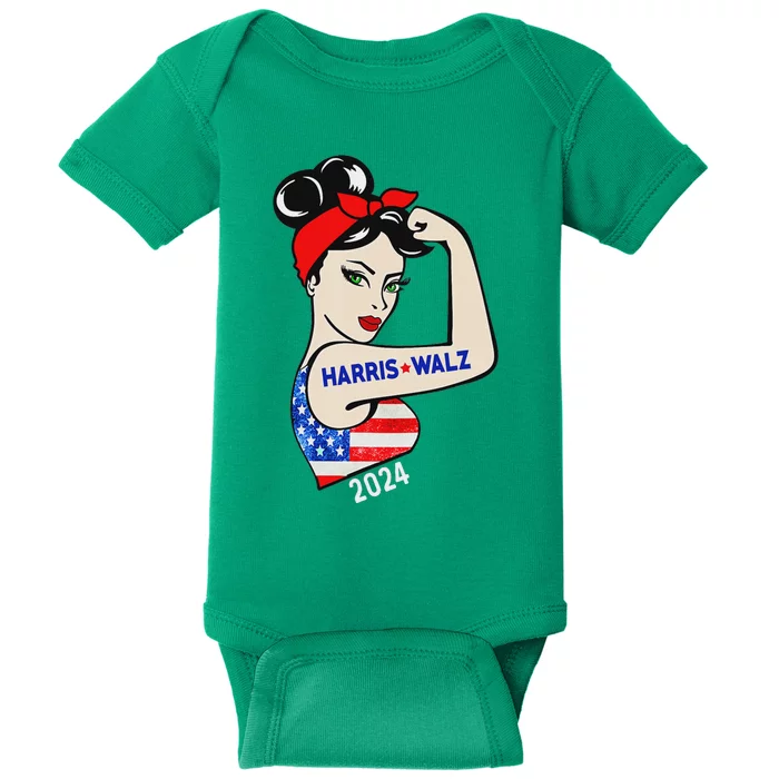 Harris Waltz 2024 Election Kamala Harris Tim Waltz 24 Baby Bodysuit