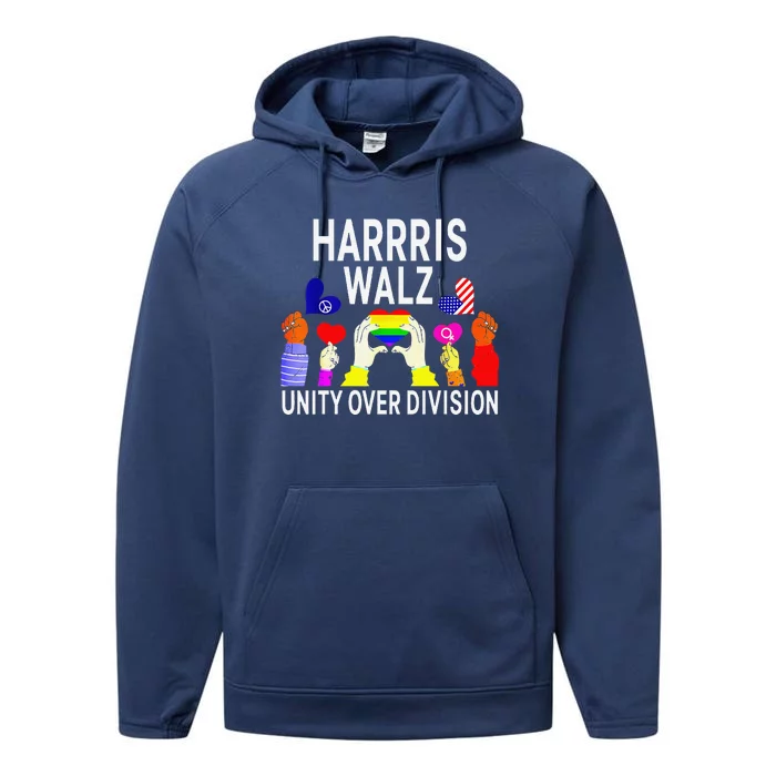 Harris Waltz 2024 Unity Over Division Performance Fleece Hoodie