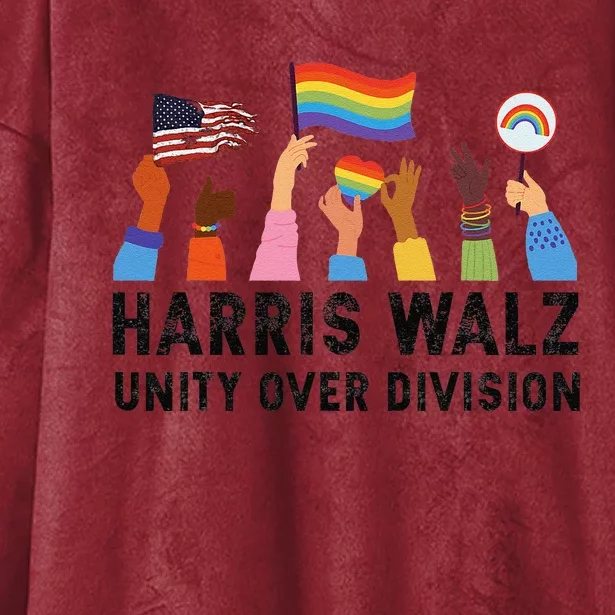 Harris Waltz 2024 Unity Over Division Hooded Wearable Blanket