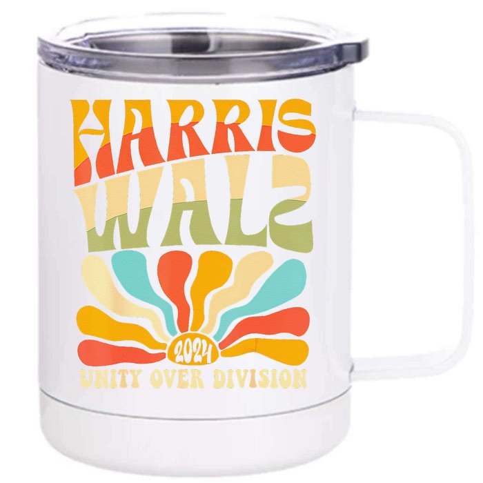 Harris Waltz 2024 Unity Over Division Front & Back 12oz Stainless Steel Tumbler Cup