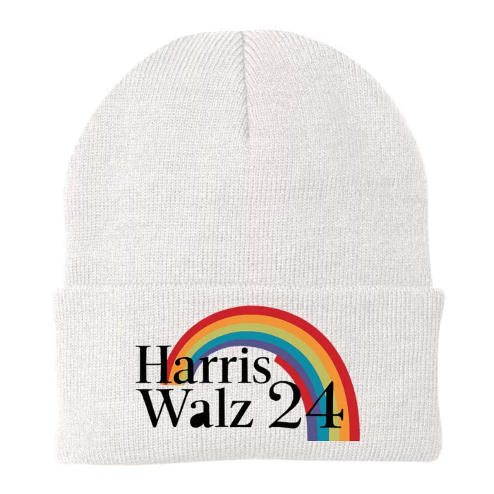 Harris Walz 24 Rainbow Radiance Knit Cap Winter Beanie